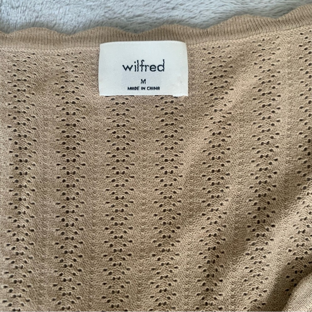 Wilfred Aritzia Soloist Sweater Cream Sz Medium Knit - Picture 3 of 7